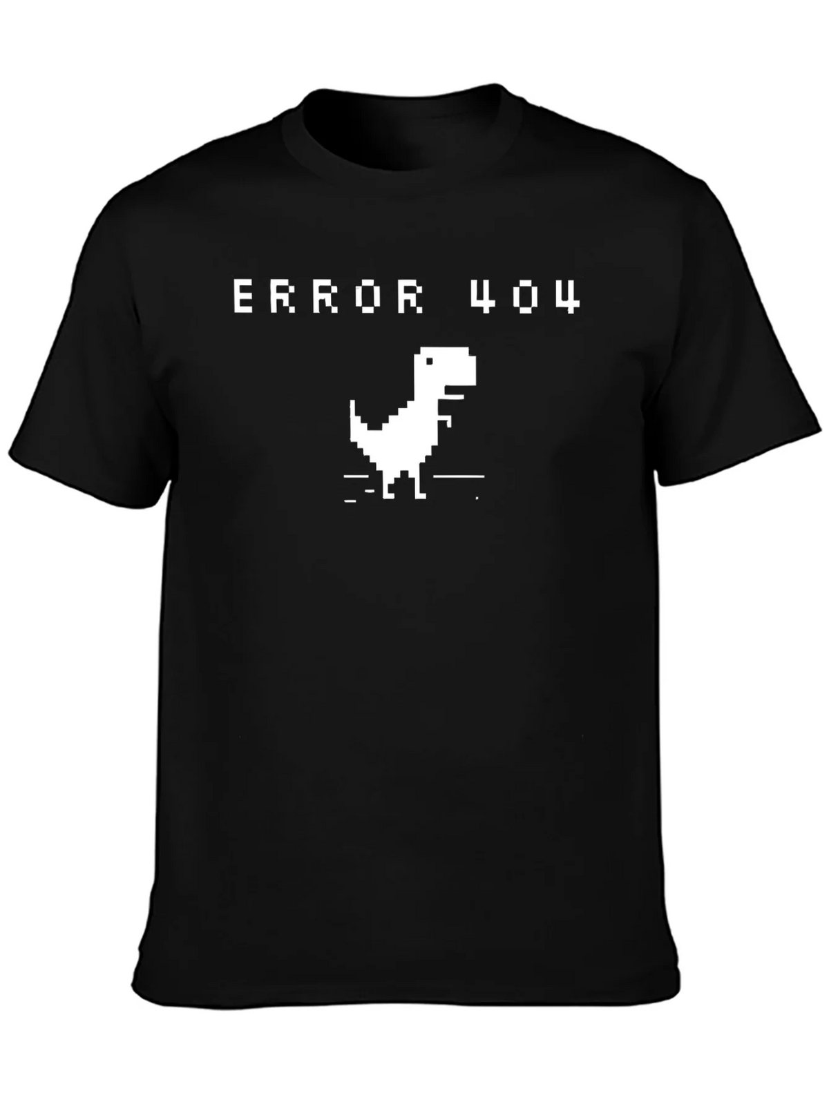 Error 404 Dinosaur Black T-Shirt product image 3