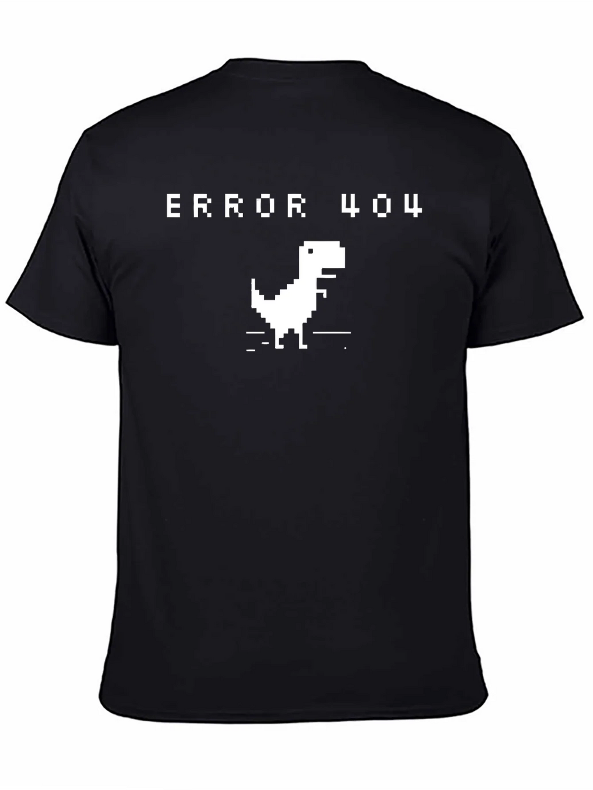 Error 404 Dinosaur Black T-Shirt product image 4