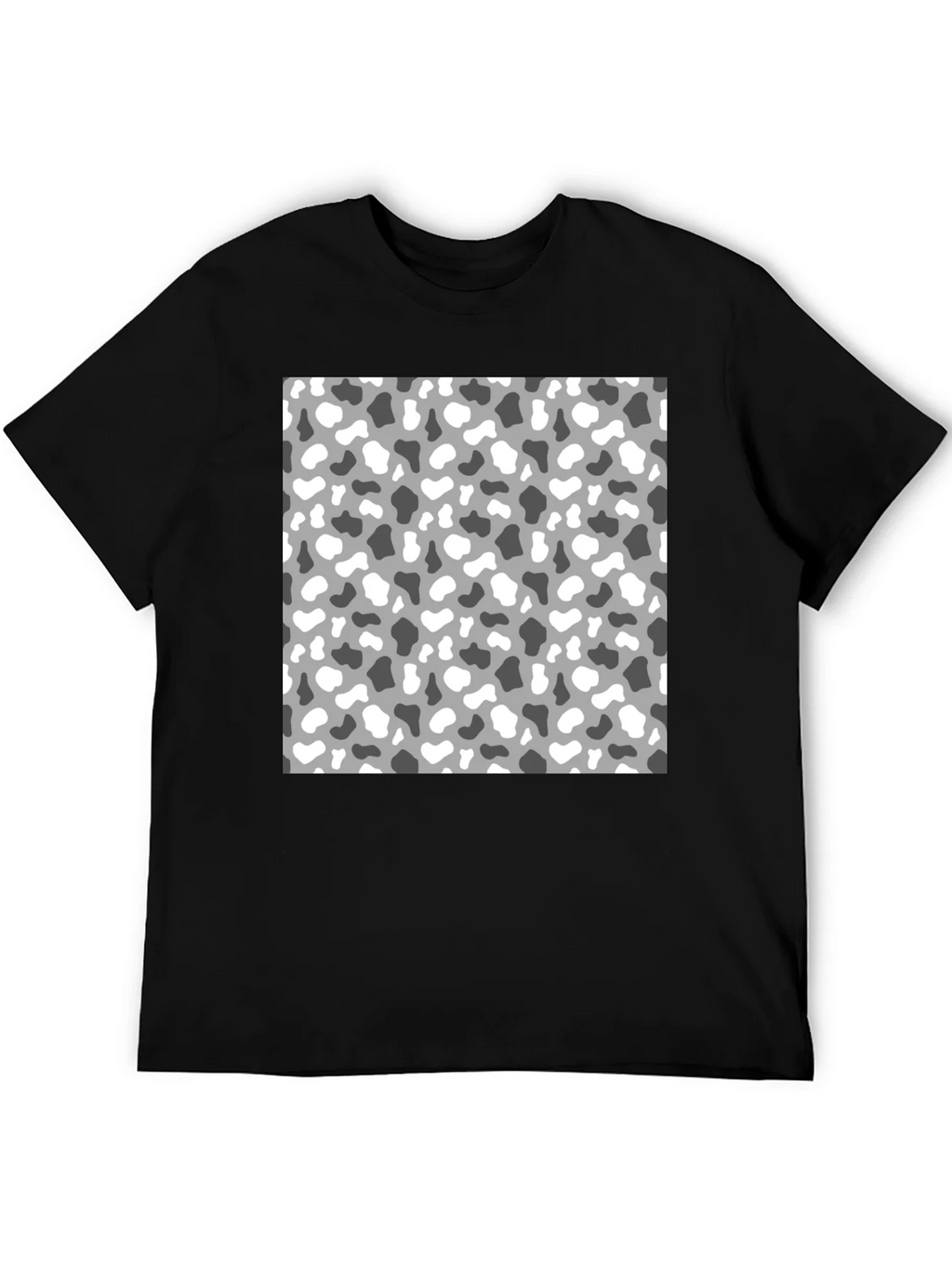 Trendy Camo Print Mens Black T-Shirt product image 5