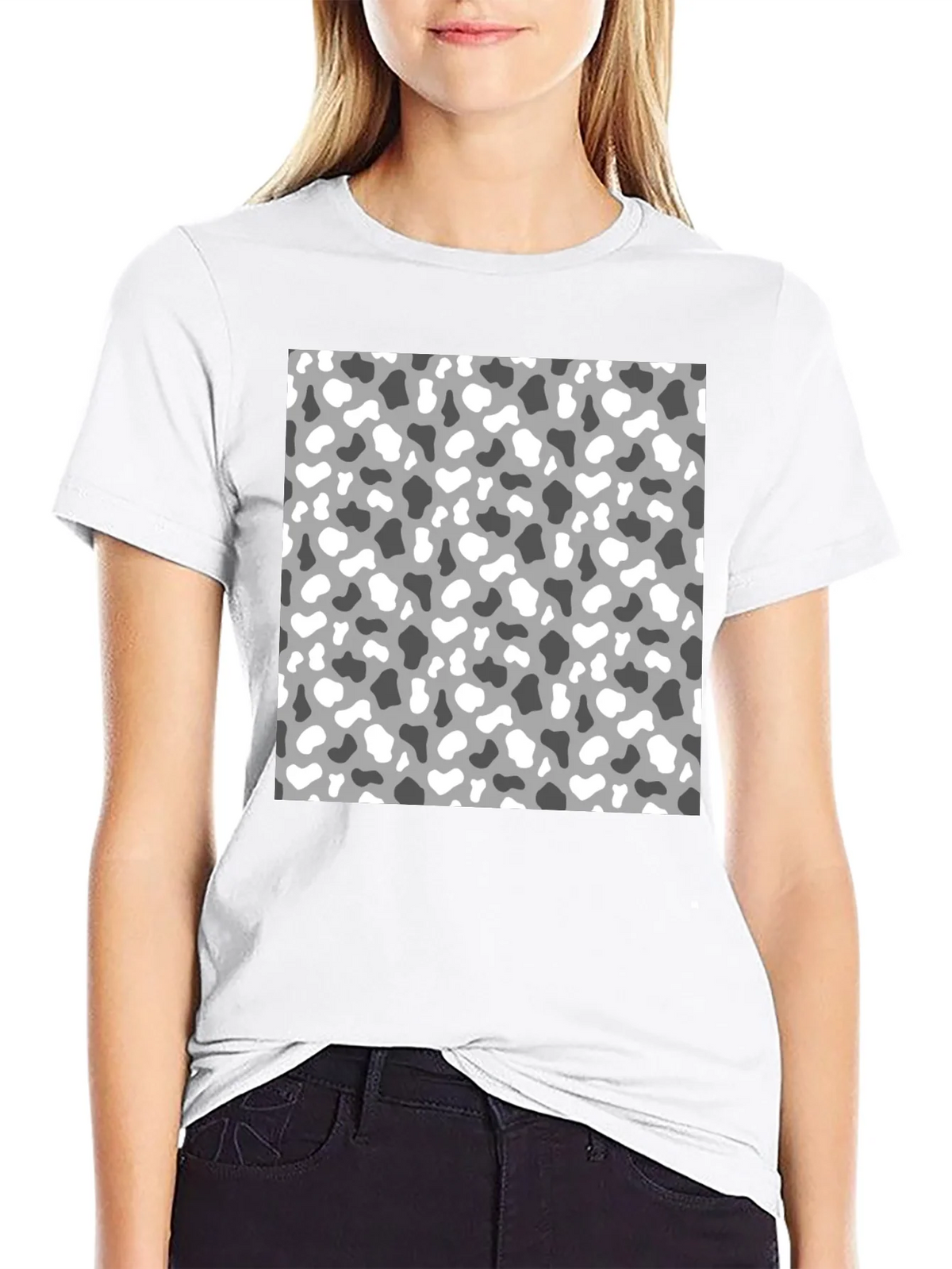 Trendy Camo Print Mens Black T-Shirt product image 8