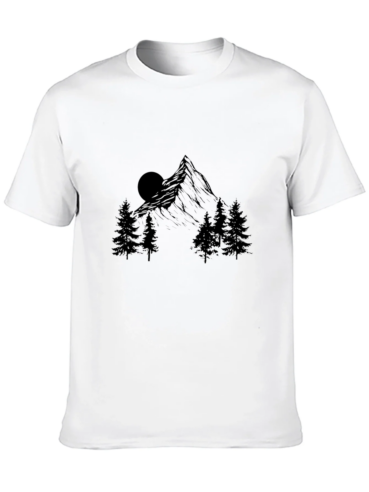 Mountain Scene Graphic Print Black T-Shirt product image 8