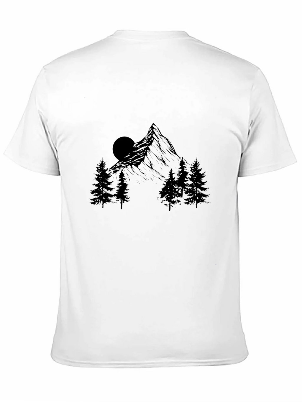 Mountain Scene Graphic Print Black T-Shirt product image 9
