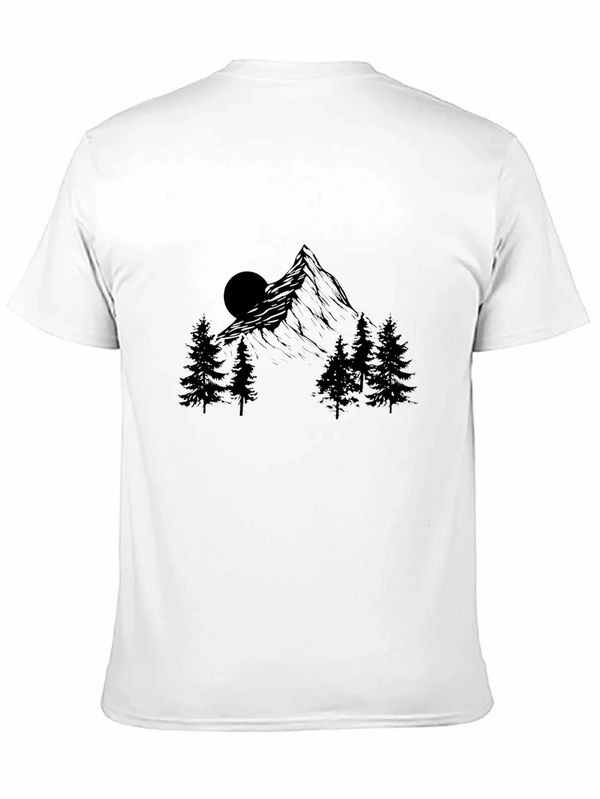 Mountain Scene Graphic Print Black T-Shirt product image 9