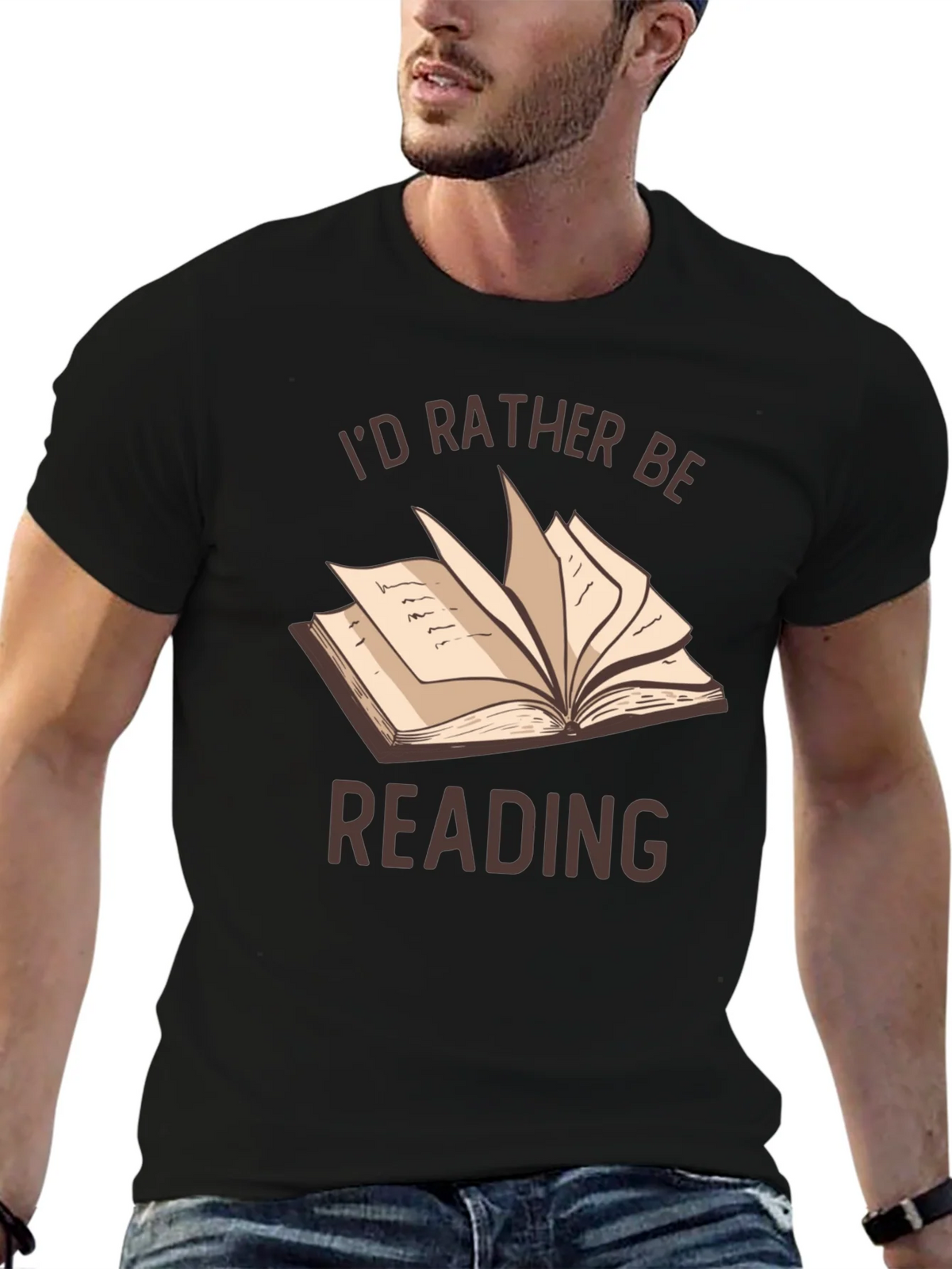 Id Rather Be Reading T-Shirt | Book Lover Tee product image 6