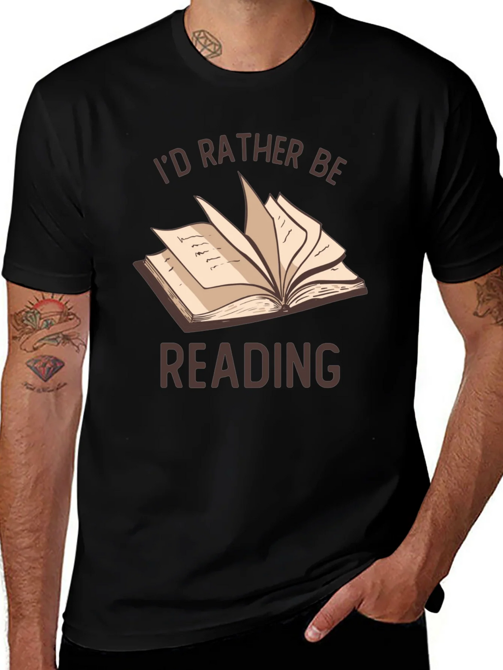 Id Rather Be Reading T-Shirt | Book Lover Tee product image 1
