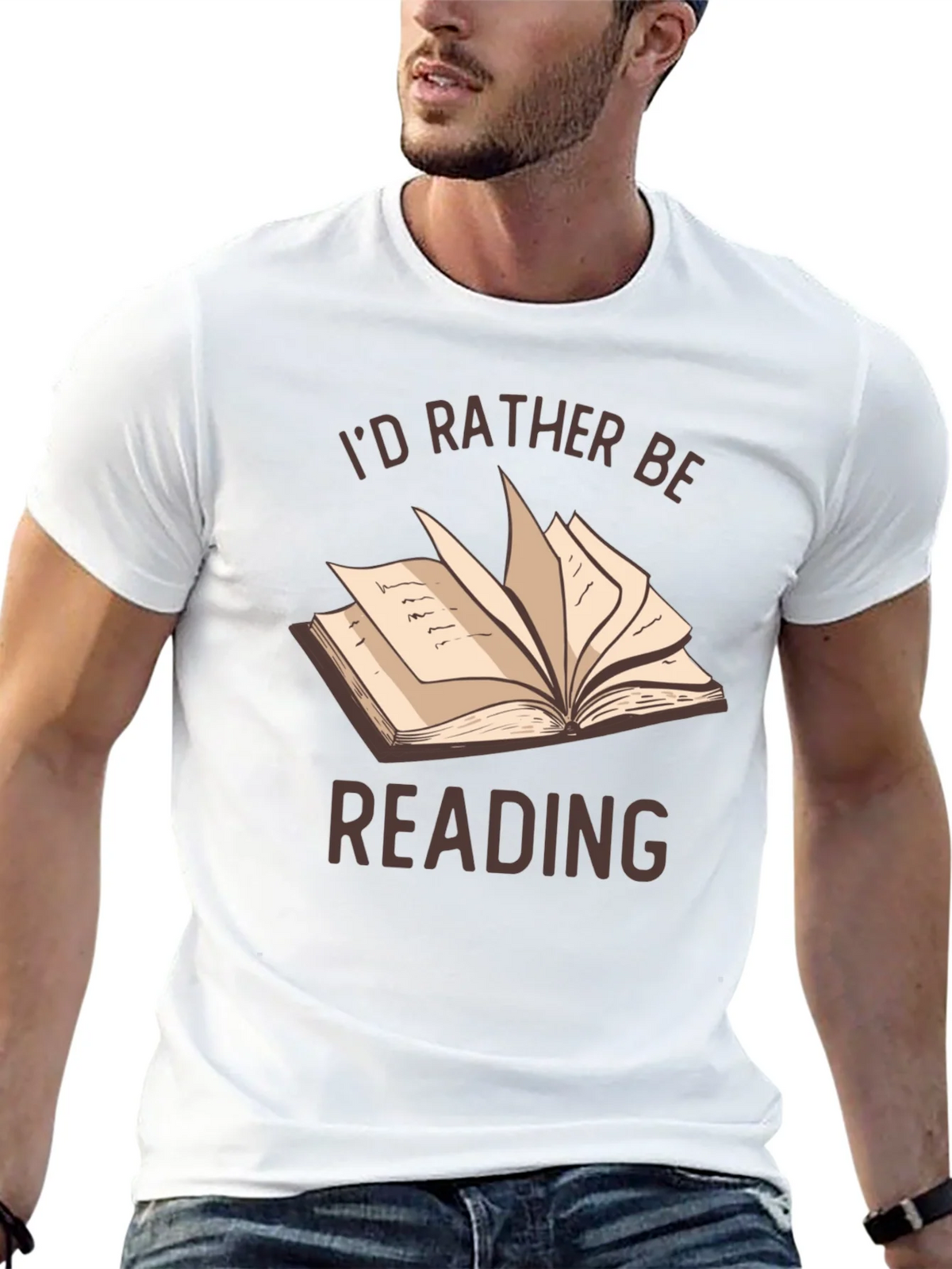 Id Rather Be Reading T-Shirt | Book Lover Tee product image 12