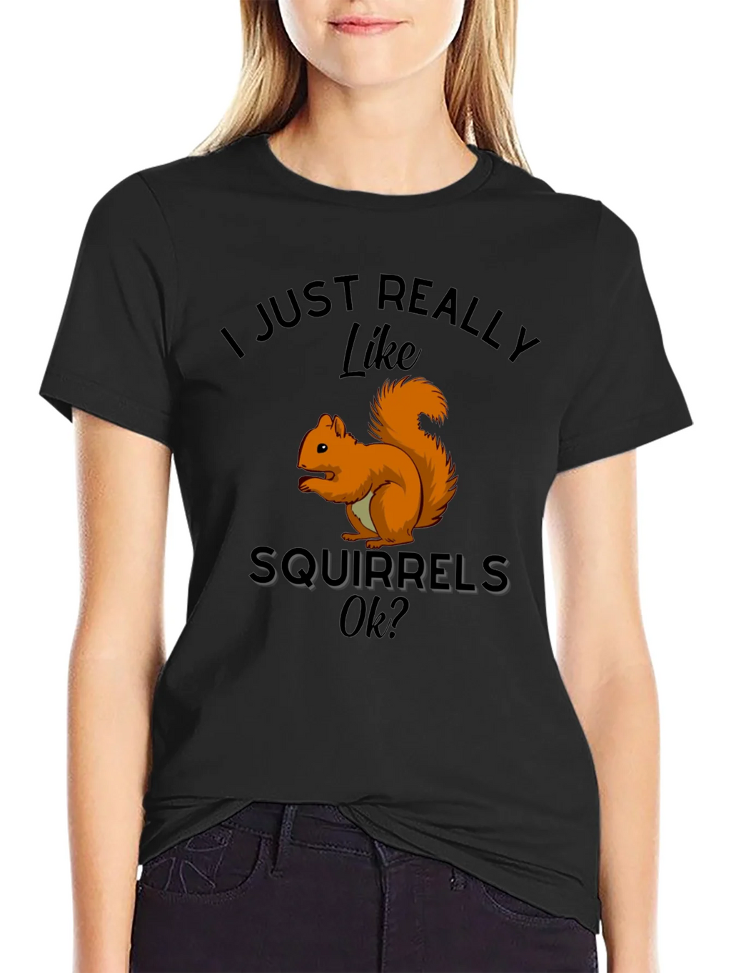 Squirrel Lover T-Shirt: I Just Really Like Squirrels Ok? product image 2