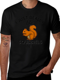 Squirrel Lover T-Shirt: I Just Really Like Squirrels Ok? product image 1