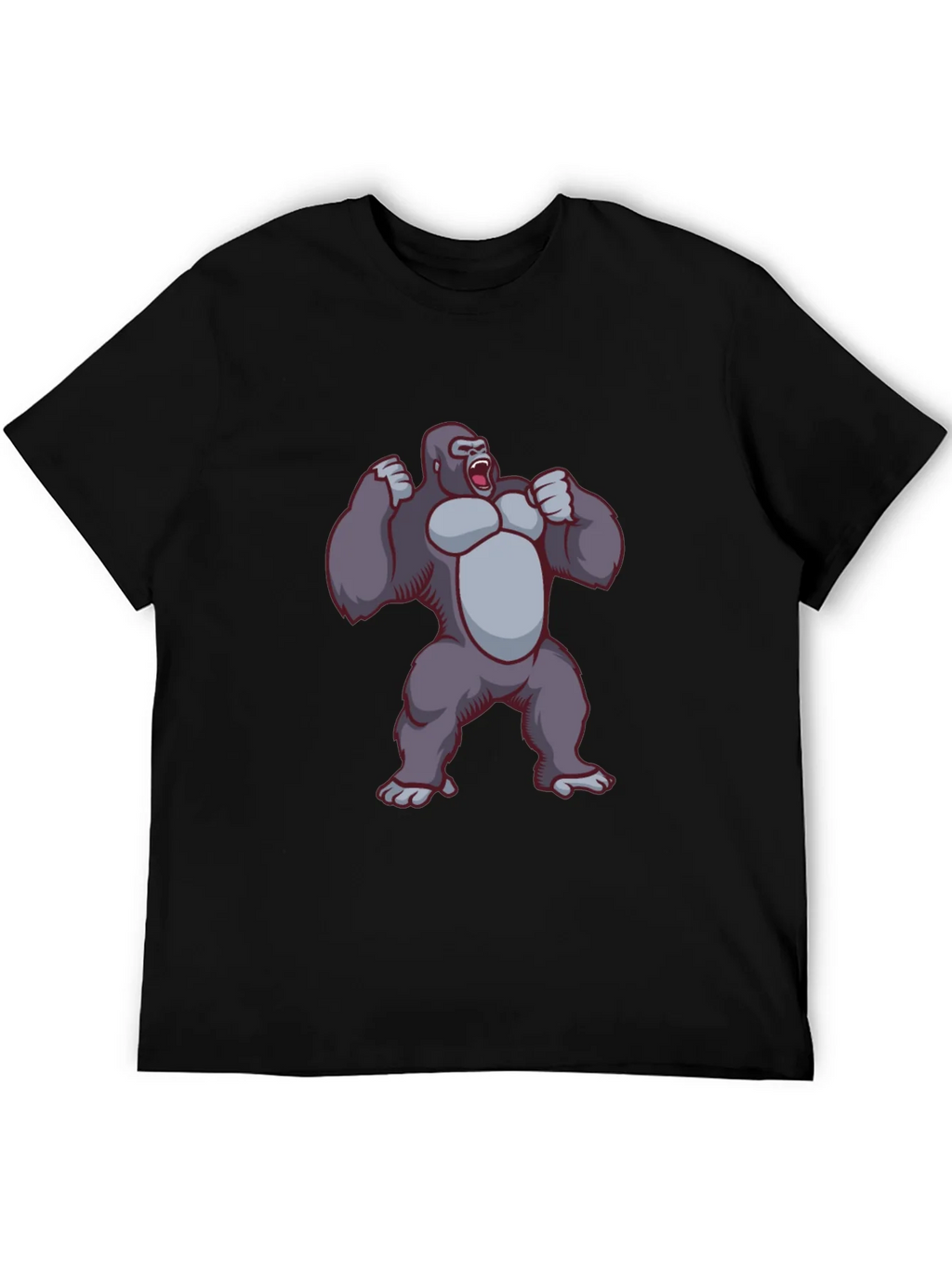 Gorilla Graphic Tee - Black Crew Neck T-Shirt product image 5