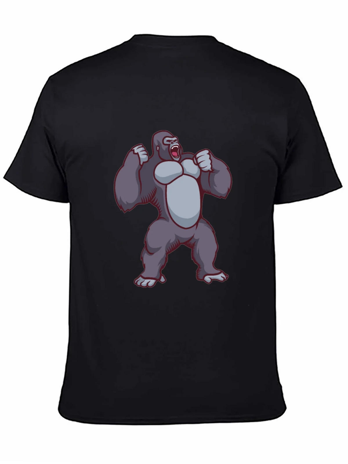 Gorilla Graphic Tee - Black Crew Neck T-Shirt product image 4