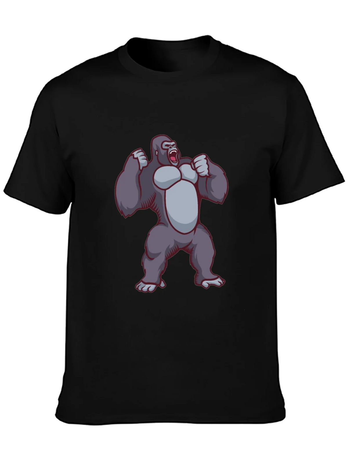 Gorilla Graphic Tee - Black Crew Neck T-Shirt product image 3