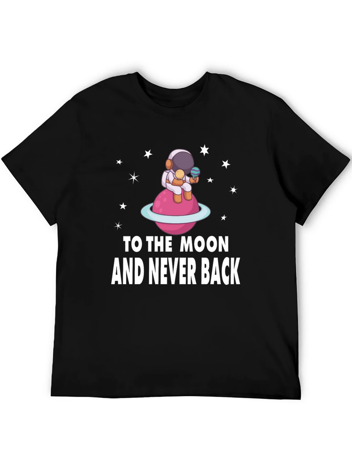 To the Moon Astronaut Black T-Shirt product image 5