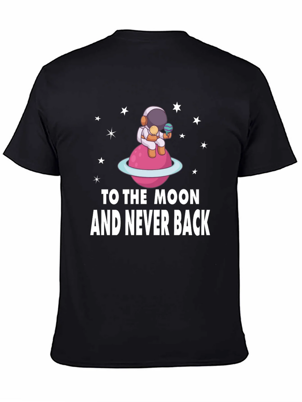 To the Moon Astronaut Black T-Shirt product image 4