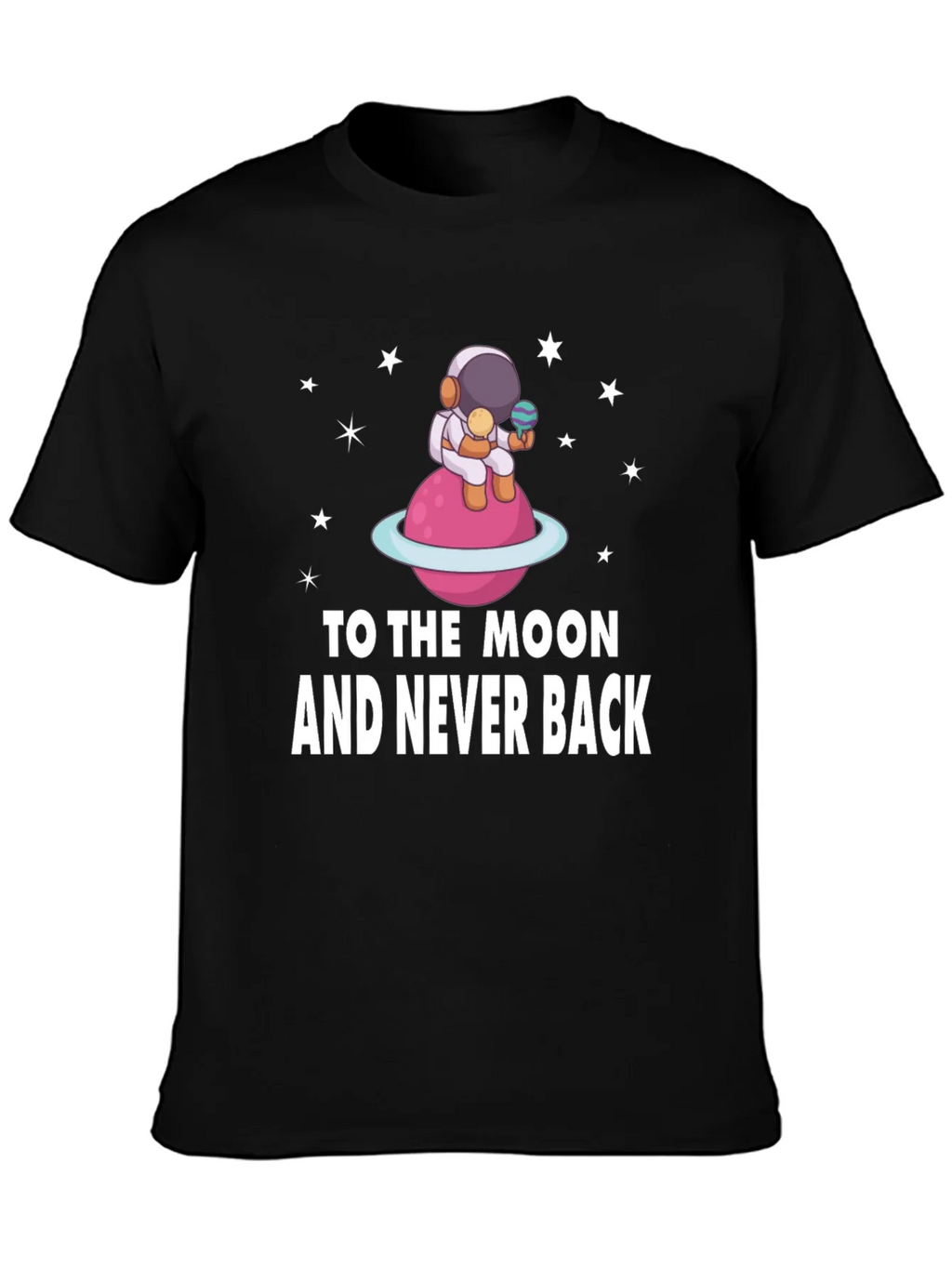 To the Moon Astronaut Black T-Shirt product image 3