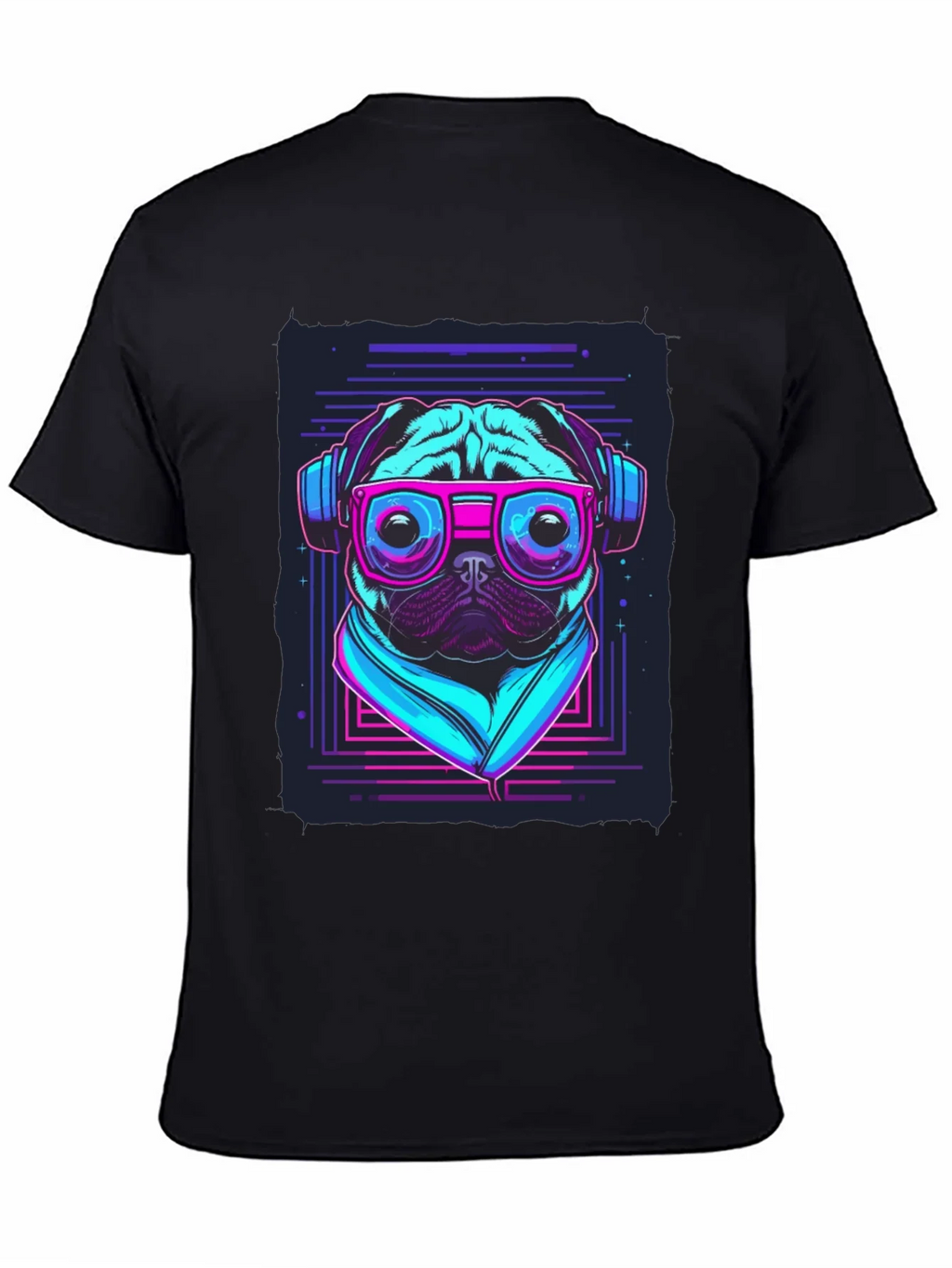 Retro Pug T-Shirt - Music Lover Style product image 2