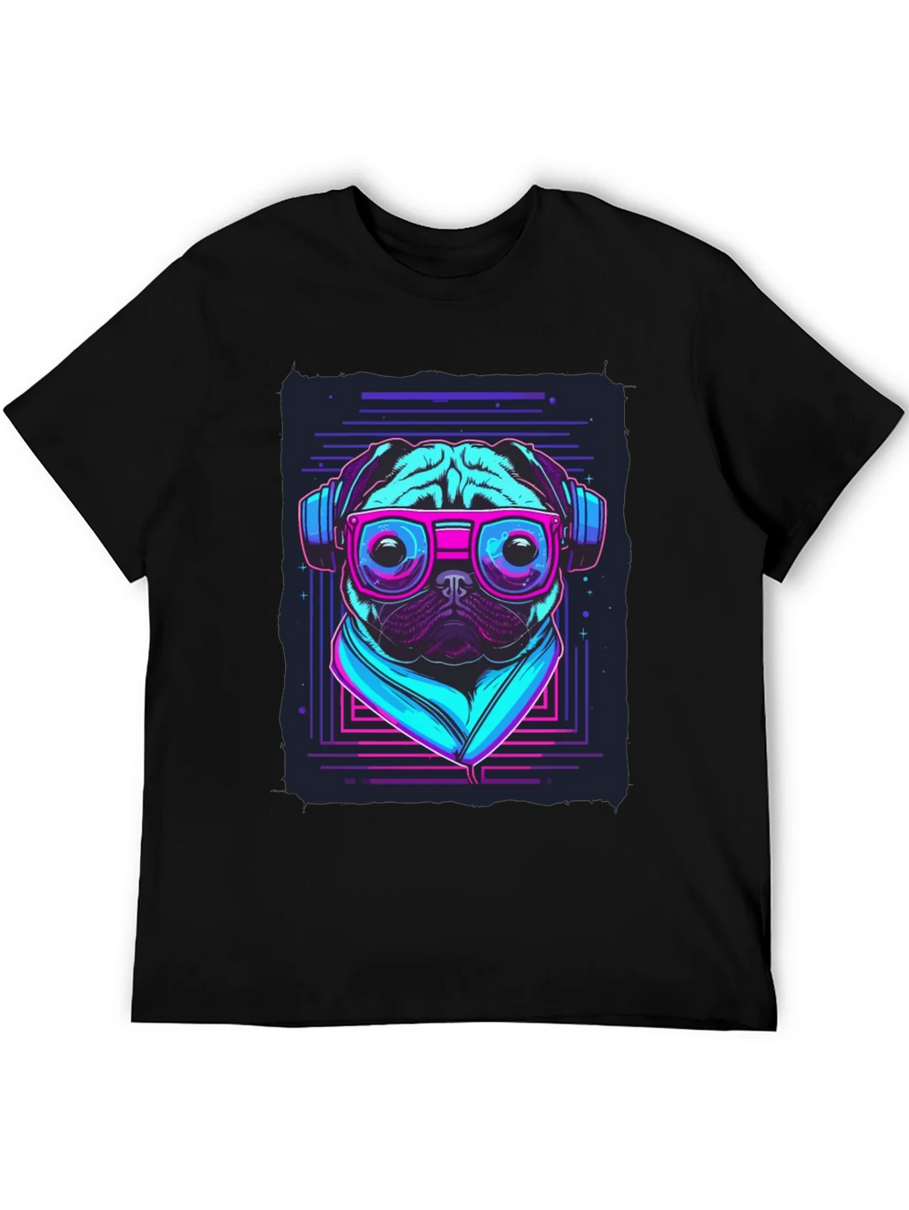 Retro Pug T-Shirt - Music Lover Style product image 3