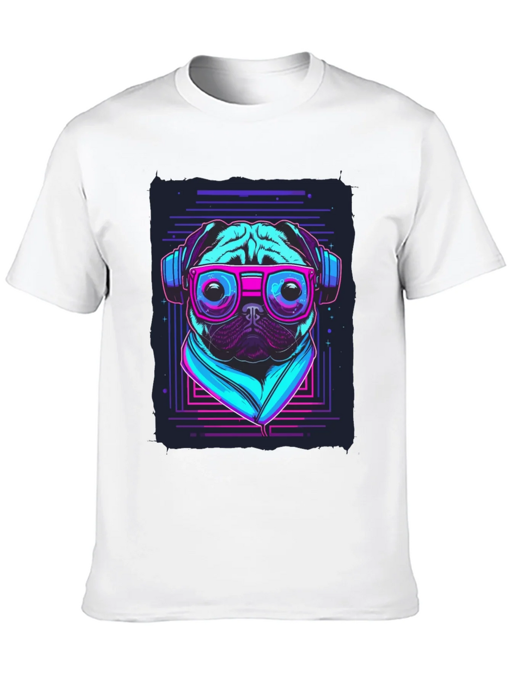 Retro Pug T-Shirt - Music Lover Style product image 6
