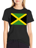 Jamaica Flag T-Shirt - Black Cotton Tee product image 1