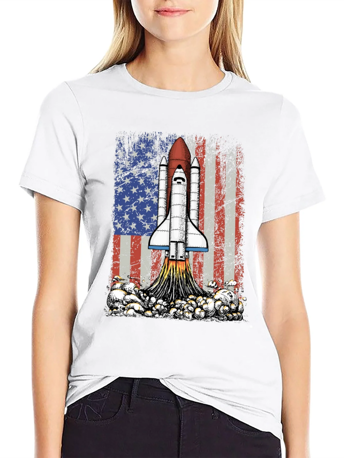 Rocket USA Flag Graphic T-Shirt product image 8