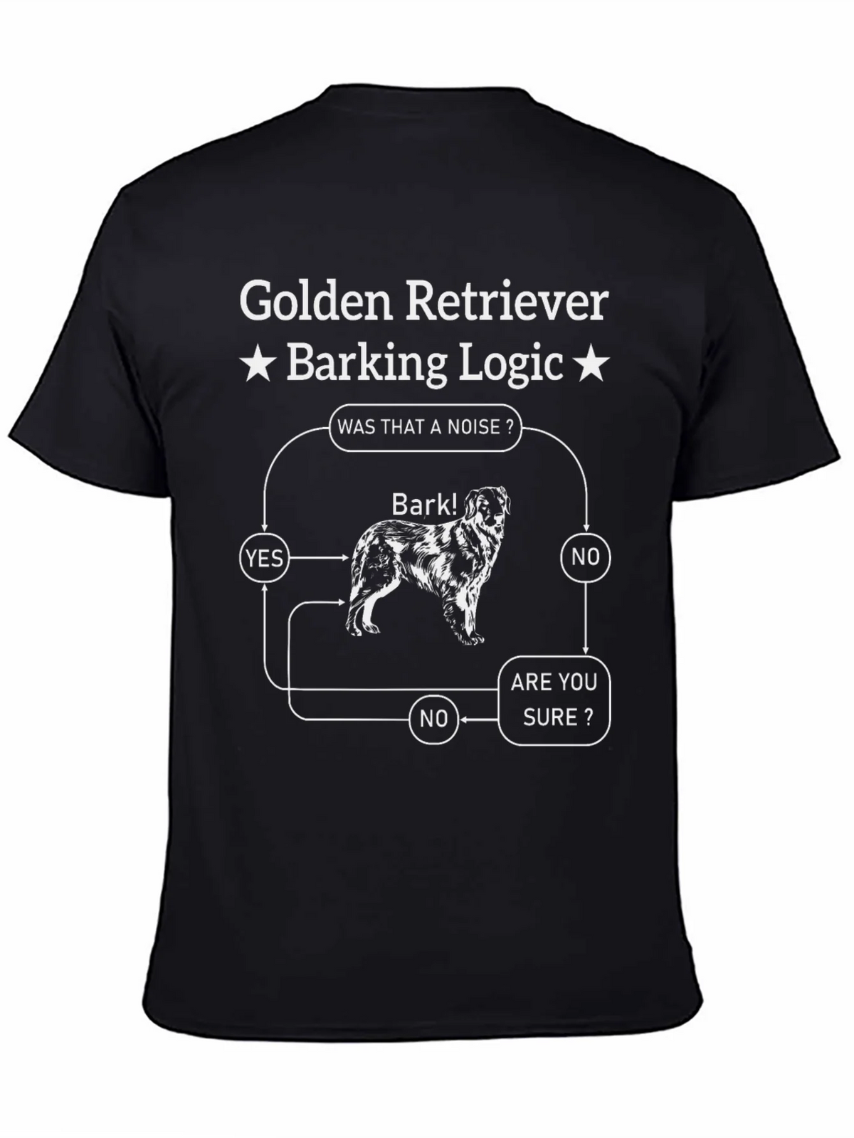 Golden Retriever Barking Logic T-Shirt - Funny Dog Tee product image 4