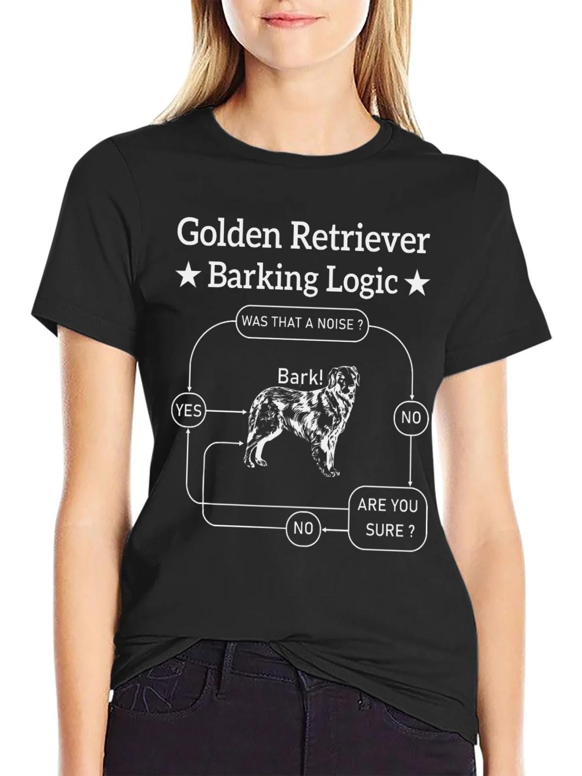 Golden Retriever Barking Logic T-Shirt - Funny Dog Tee product image 2