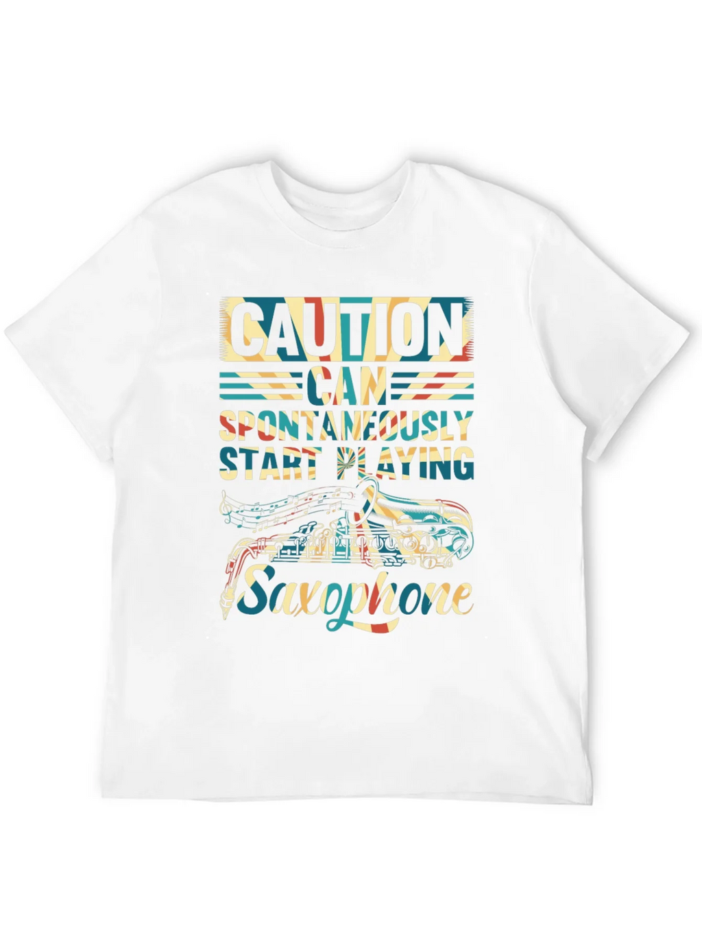 Caution Saxophone T-Shirt - Musician Gift product image 11