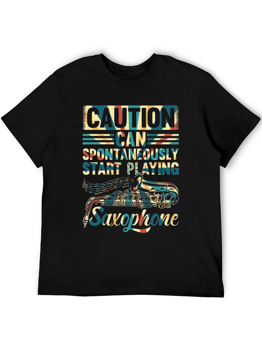 Caution Saxophone T-Shirt - Musician Gift product image 5