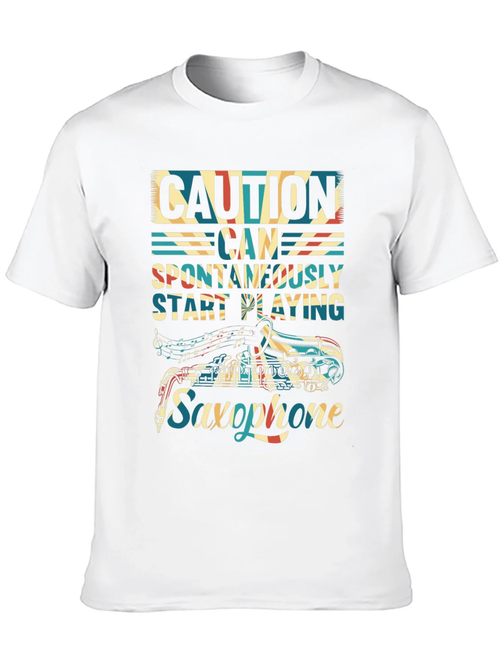 Caution Saxophone T-Shirt - Musician Gift product image 9