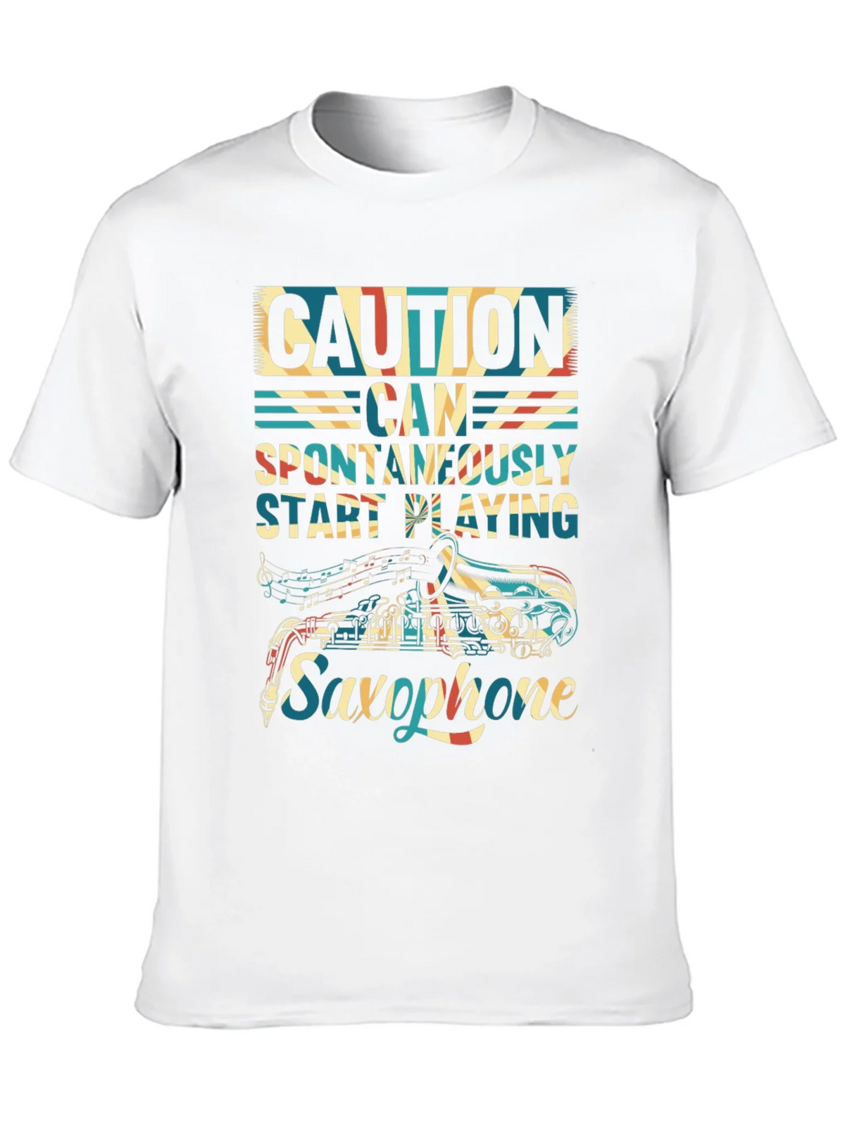 Caution Saxophone T-Shirt - Musician Gift product image 9