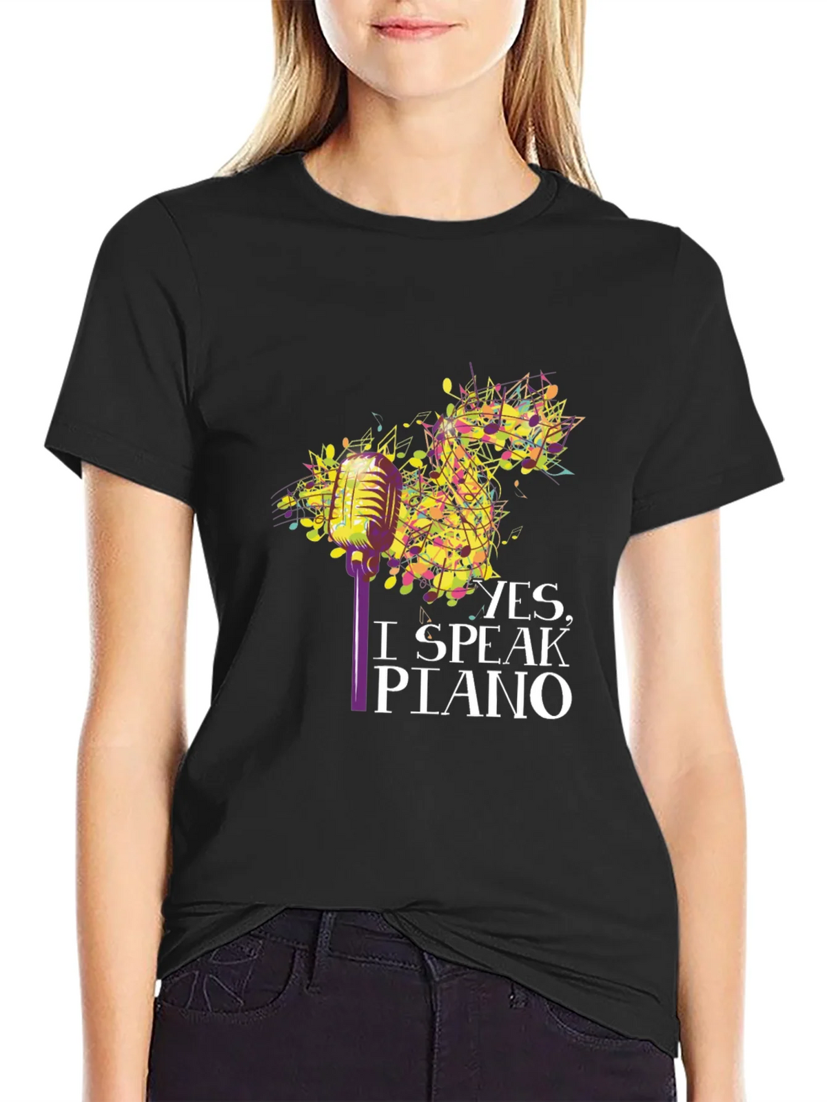 Yes I Speak Piano T-Shirt product image 2