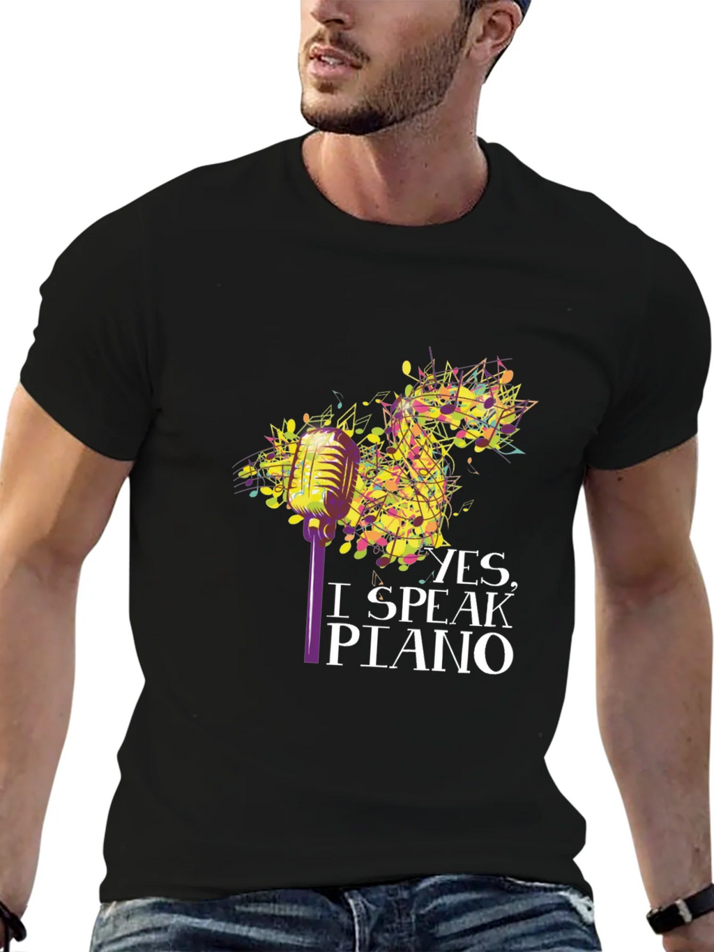 Yes I Speak Piano T-Shirt product image 6