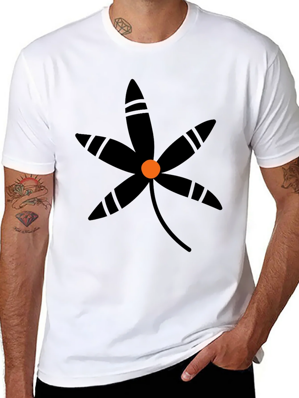 Black Floral Graphic T-Shirt - Stylish Casual Wear product image 7