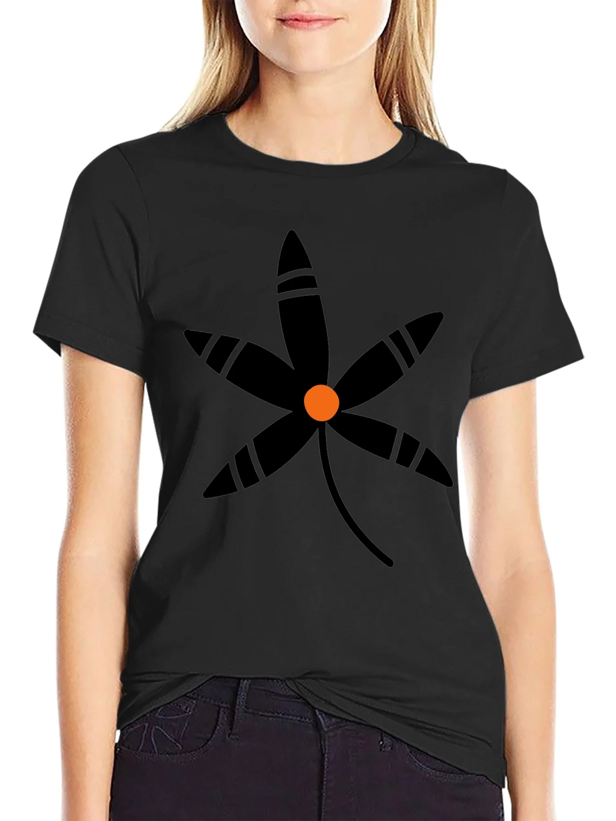 Black Floral Graphic T-Shirt - Stylish Casual Wear product image 2