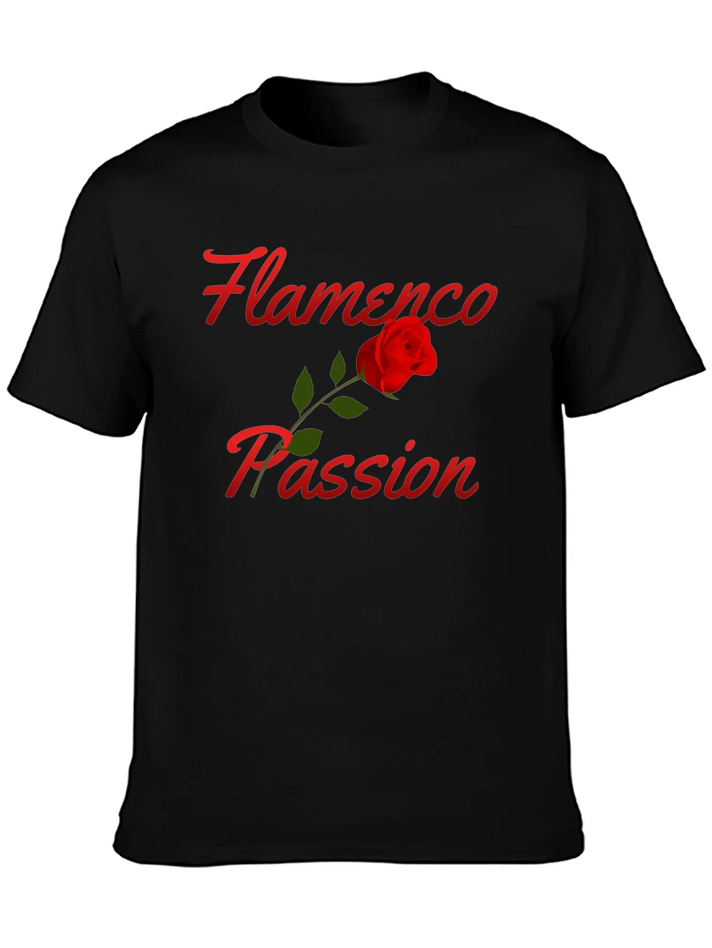 Flamenco Passion Rose T-Shirt - Stylish Graphic Tee product image 3