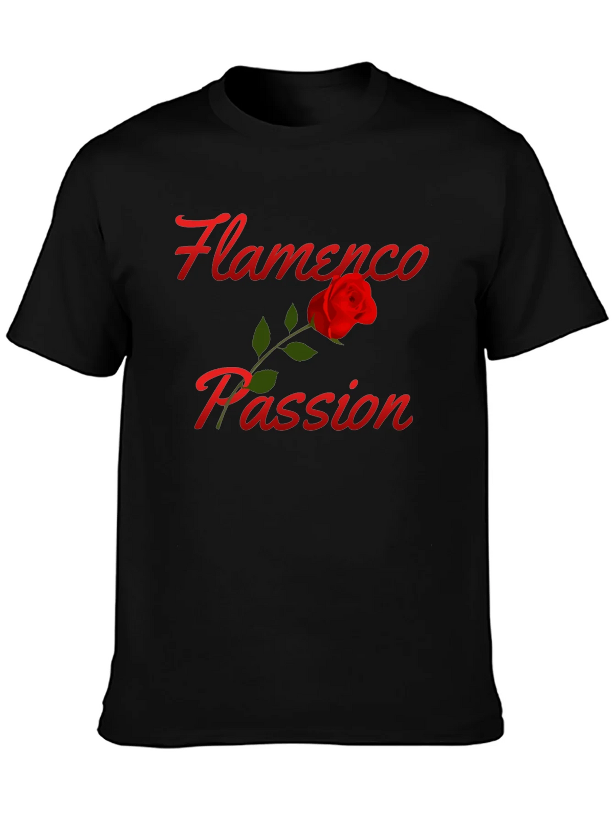 Flamenco Passion Rose T-Shirt - Stylish Graphic Tee product image 3