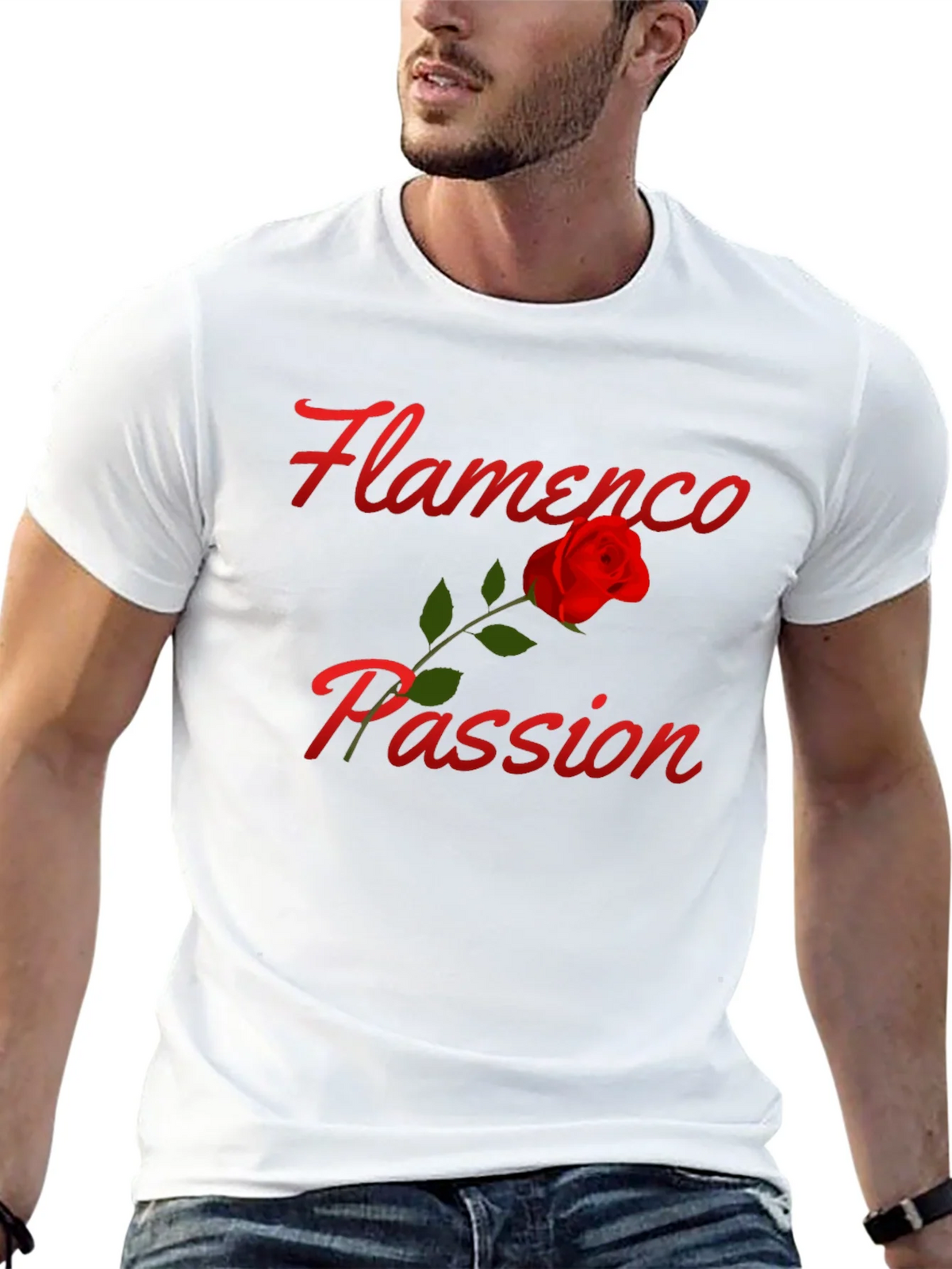 Flamenco Passion Rose T-Shirt - Stylish Graphic Tee product image 12