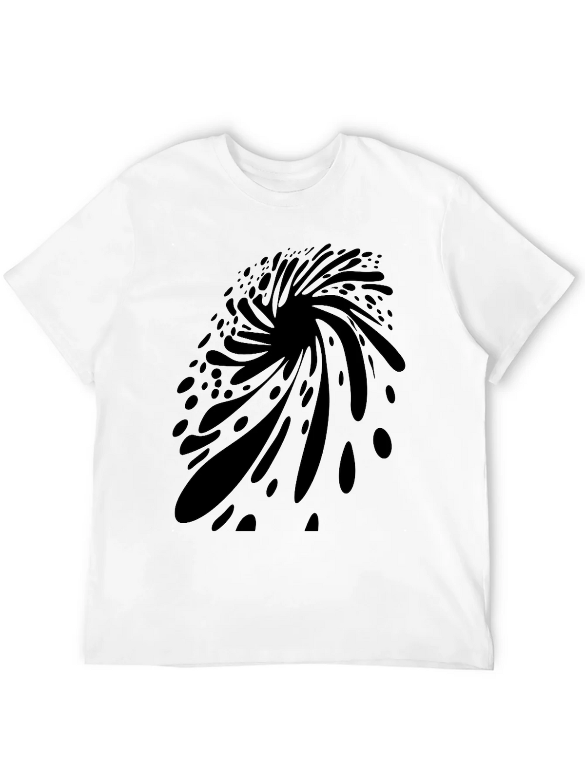 Abstract Vortex Graphic Black T-Shirt for Men product image 11