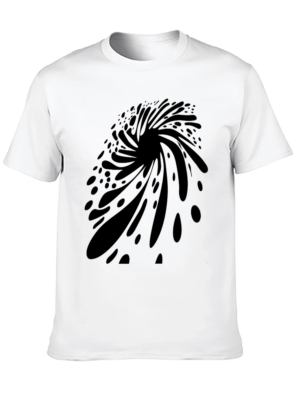 Abstract Vortex Graphic Black T-Shirt for Men product image 9