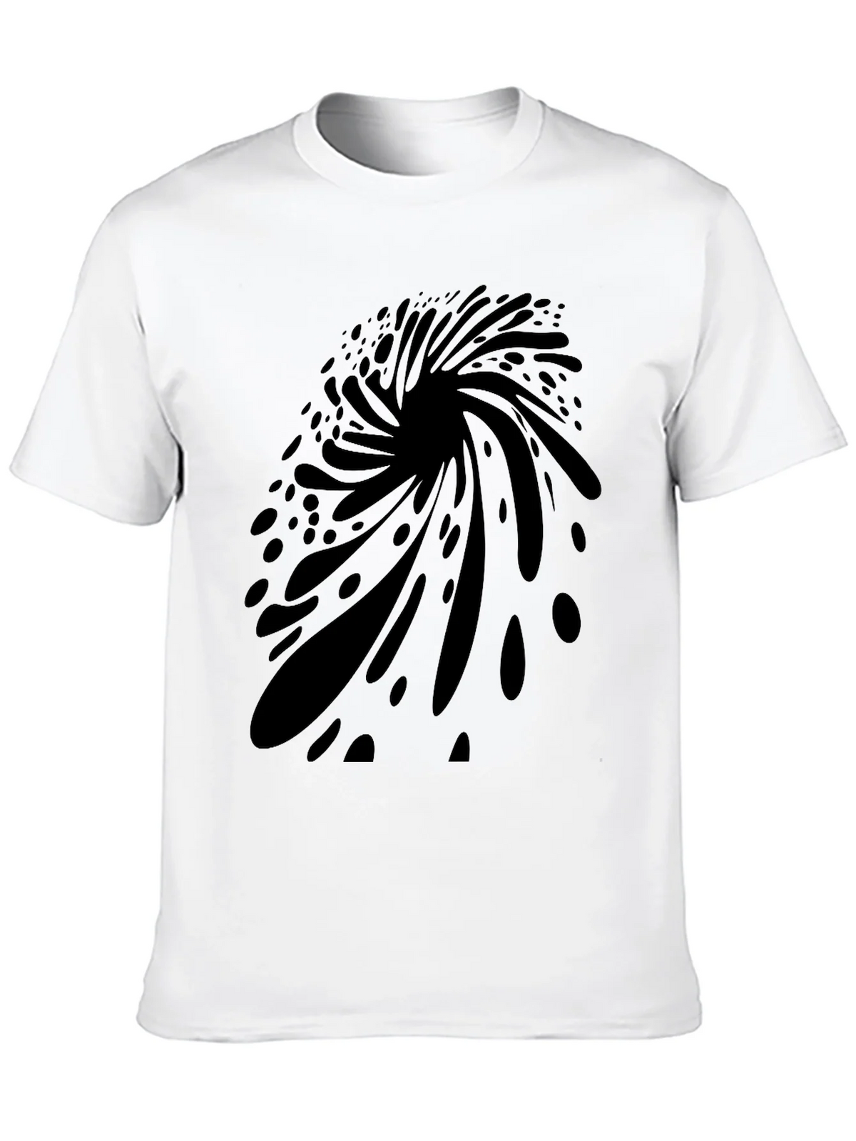 Abstract Vortex Graphic Black T-Shirt for Men product image 9