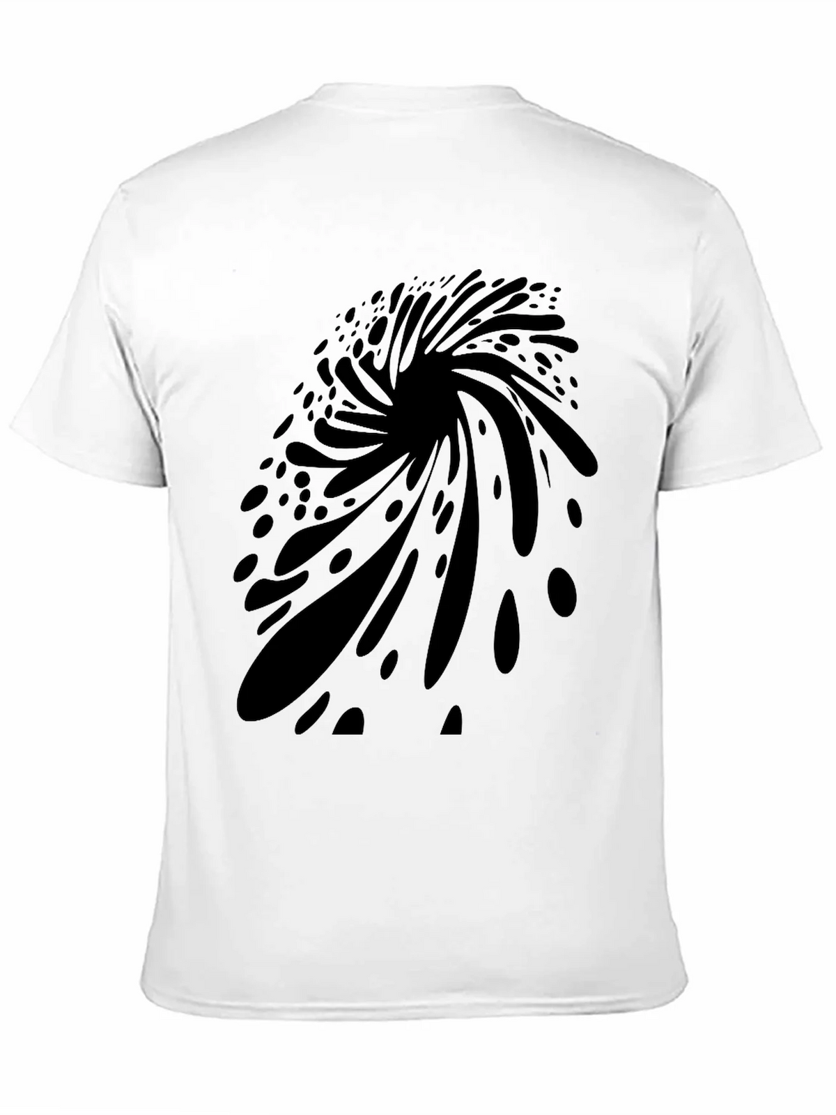 Abstract Vortex Graphic Black T-Shirt for Men product image 10