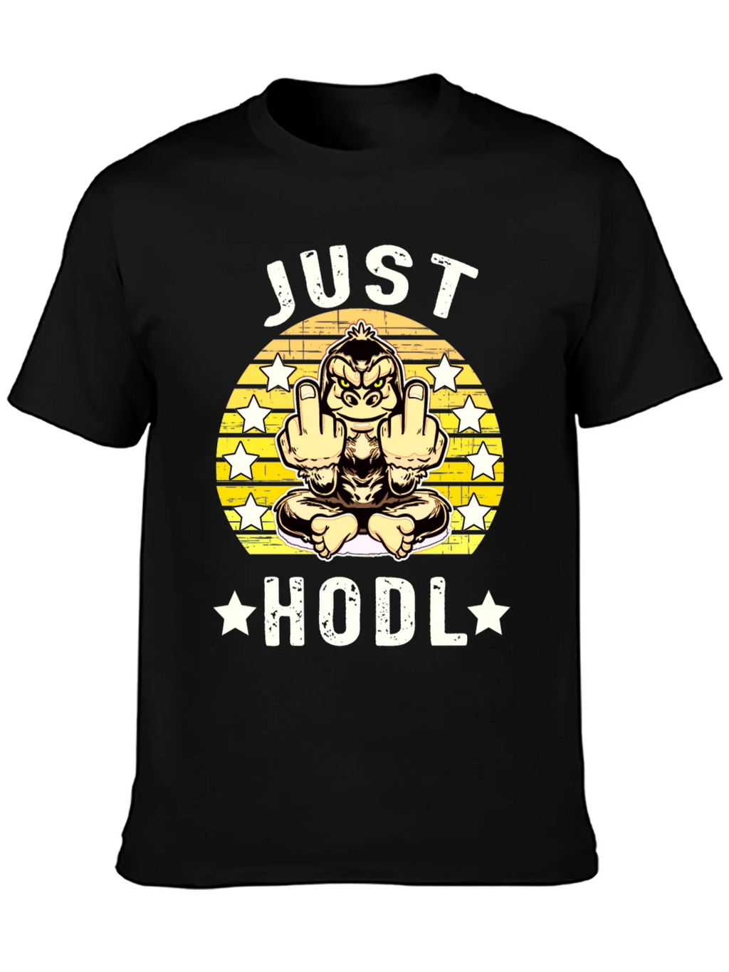 Just Hodl Black Graphic T-Shirt product image 3