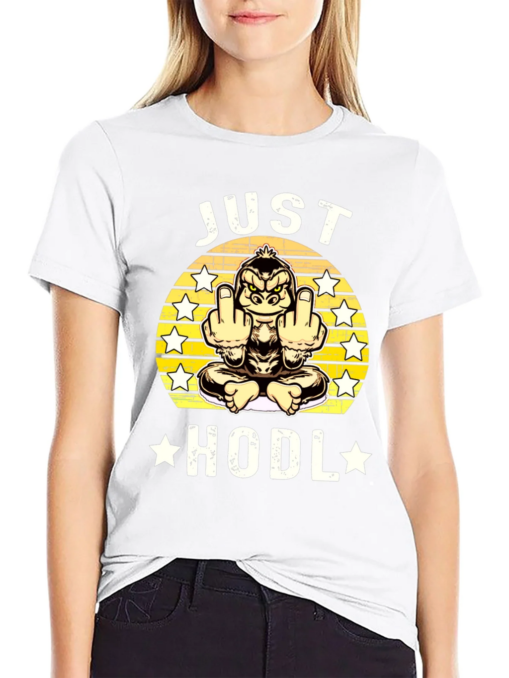 Just Hodl Black Graphic T-Shirt product image 8