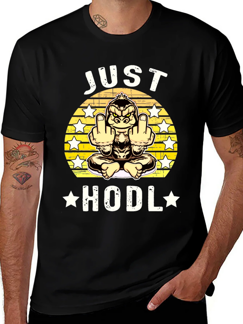 Just Hodl Black Graphic T-Shirt product image 1