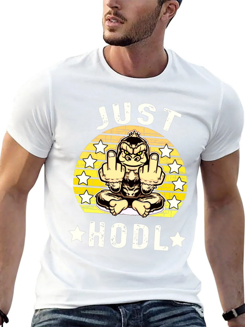 Just Hodl Black Graphic T-Shirt product image 12