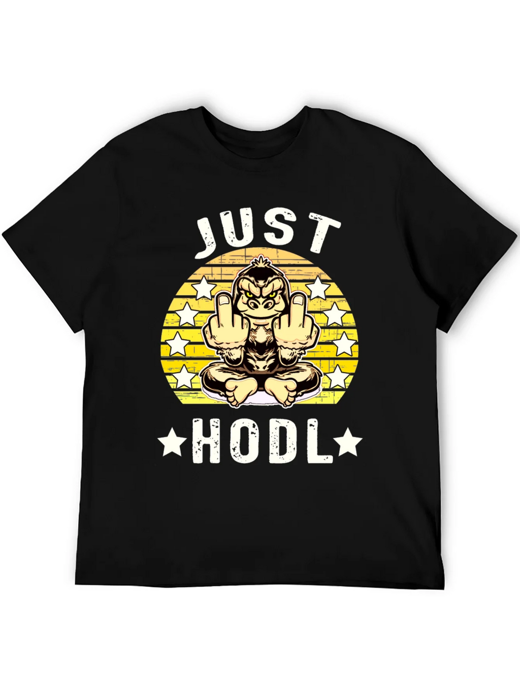 Just Hodl Black Graphic T-Shirt product image 5
