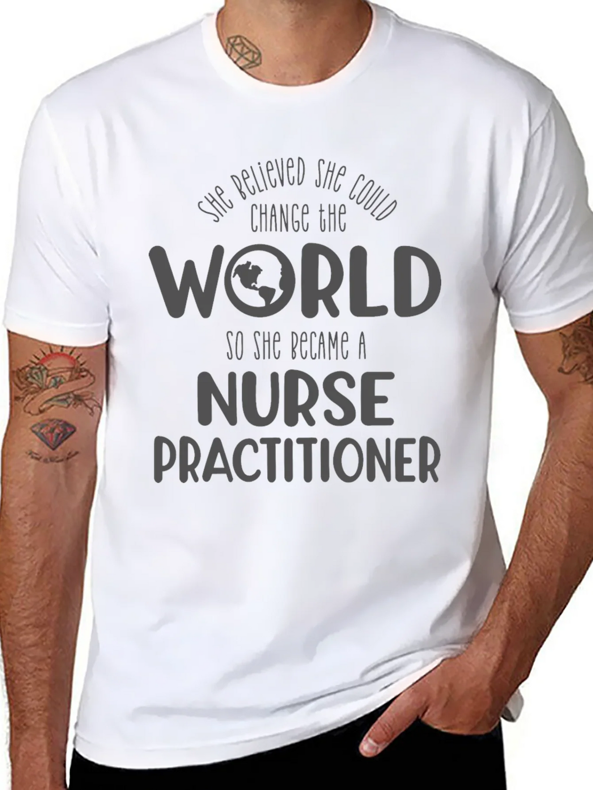 Nurse Practitioner T-Shirt - Change the World product image 6