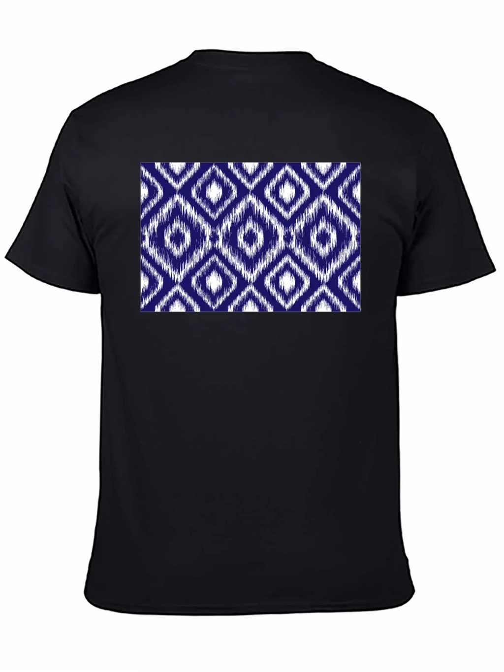 Stylish Black Tee with Blue Diamond Pattern product image 4