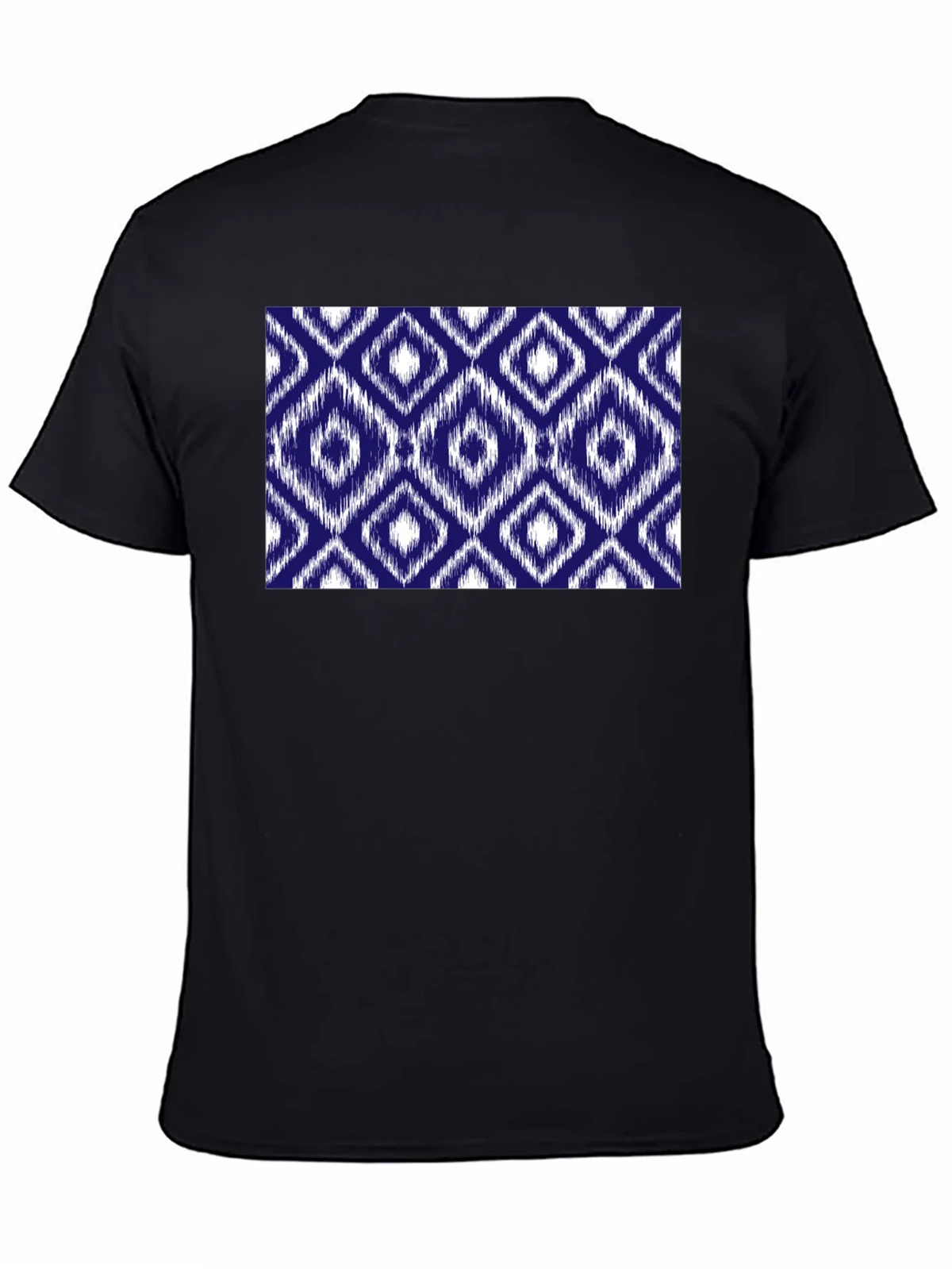 Stylish Black Tee with Blue Diamond Pattern product image 4