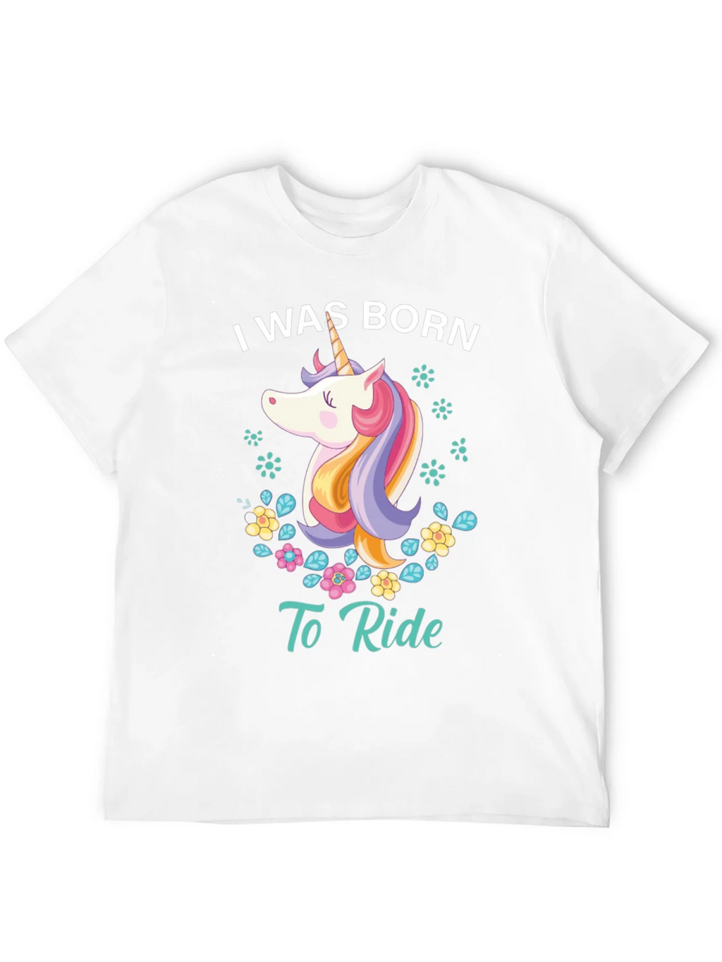 I Was Born To Ride Unicorn Graphic Tee - Black product image 11