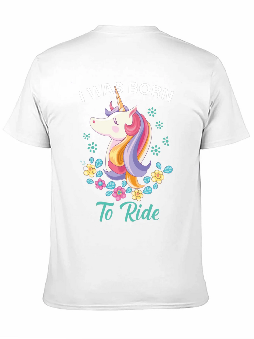 I Was Born To Ride Unicorn Graphic Tee - Black product image 10